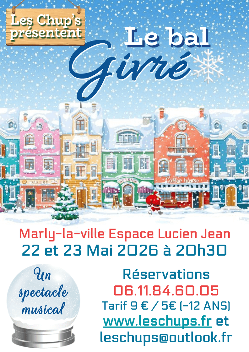 Affiche temporaire bal givré
